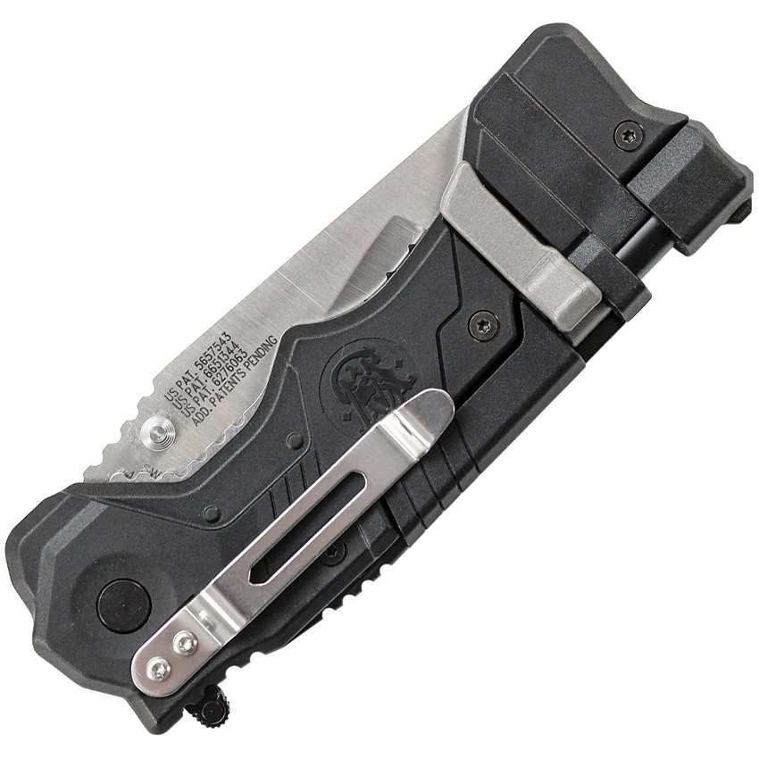 Smith & Wesson A/O Rescue Black 3rd Generation Guthook Folding Knife 911N 2 Smith & Wesson A/O Rescue Black 3rd Generation Guthook Folding Knife 911N - Image 2