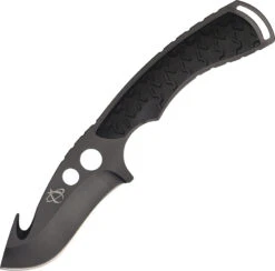 Mantis Foundation Fixed Blade Black Gut Hook Stainless Hunting Knife TA2XLB
