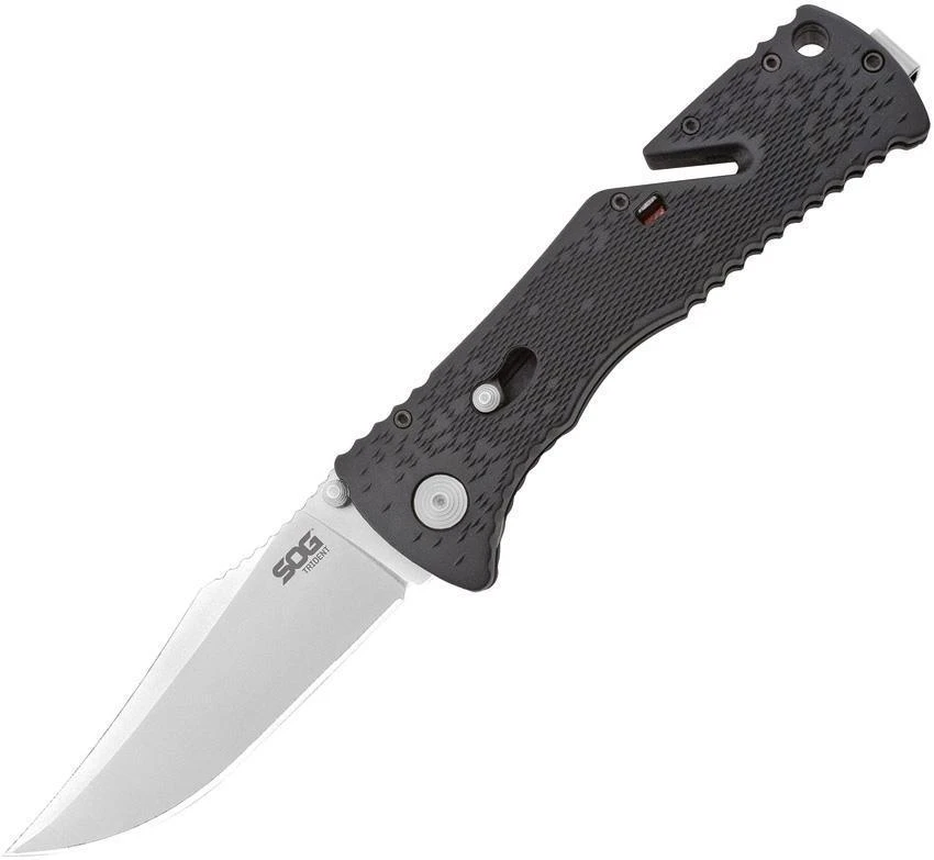 SOG Trident Piston Lock A/O Stainless Folding Black Knife TF2CP 1 SOG Trident Piston Lock A/O Stainless Folding Black Knife TF2CP