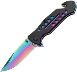 Tac Force Lot Of 12 A/O Rainbow Rescue Folding 440 Stainless Pocket Knife 509XX