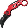 Tac Force Red Karambit Hawkbill Style Tactical Pocket Knife - 578RD