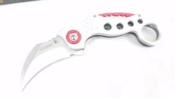 Tac Force Karambit Style Silver Aluminum Rescue Tactical Pocket Knife - 578s -Elite Knives Shop TF578SB