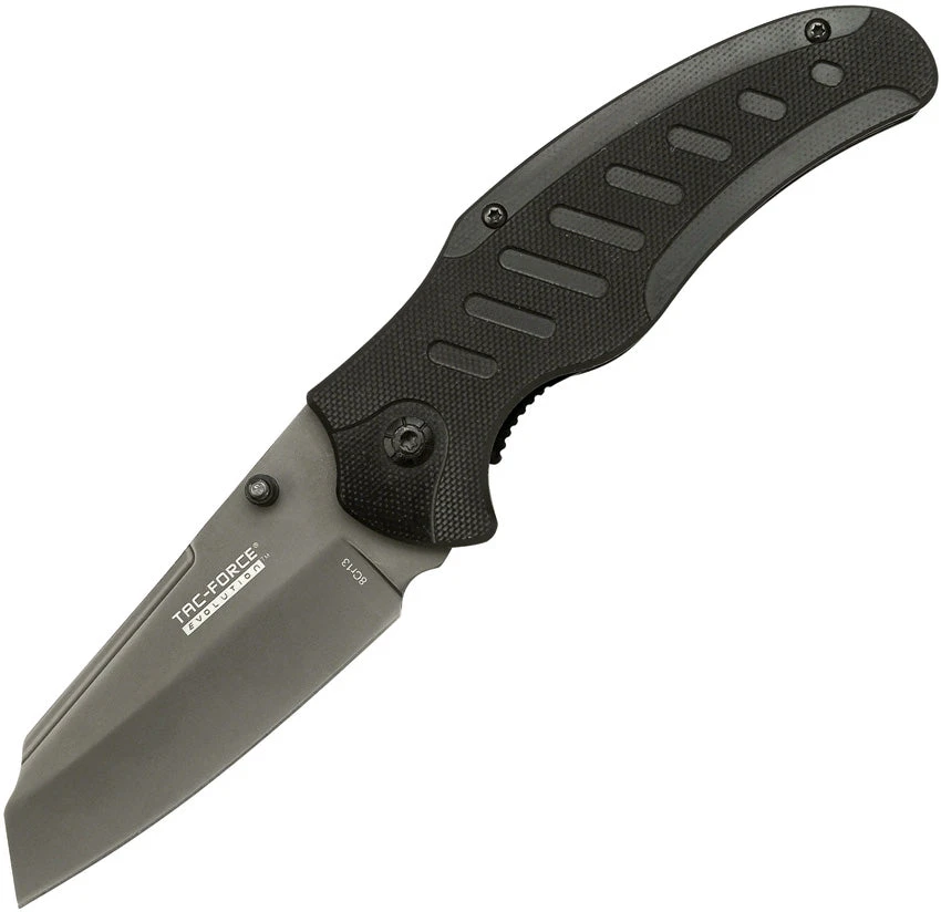 Tac Force Evolution Linerlock A/O Black G10 & Gray TiNi Folding Knife EA015BK 1 Tac Force Evolution Linerlock A/O Black G10 & Gray TiNi Folding Knife EA015BK