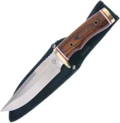 Frost Trophy Stag Pakkawood Handle Stainless Fixed Bowie W/ Belt Sheath TS177