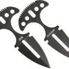 United Cutlery Set Of 2 Twin Black Finish One Piece Fixed Blade Push Daggers 1487B