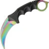 United Cutlery 8.75" Rainbow Fixed Blade Honshu Karambit Black Handle Knife 3113