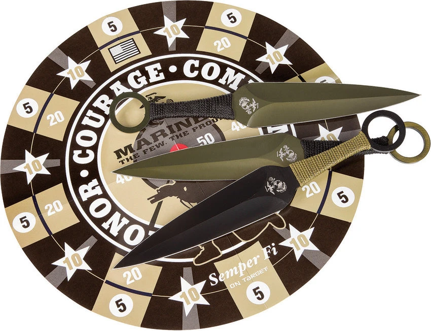 United Cutlery USMC Throwing Knife Set 3164 1 United Cutlery USMC Throwing Knife Set 3164