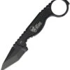 Flagrant Beard Blackout One Piece 1095HC Steel Fixed Blade Neck Knife FHAV02