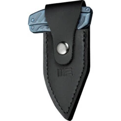 We Knife Typhoeus Folding Push Dagger Knife Blue Titanium CPM-20CV W/ Sheath 21036B3 -Elite Knives Shop WE21036B3 add 04