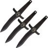 World Knife Throwing League Raptor Black 3Cr13 Stainless 3pc Throwing Knives 010