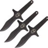 World Knife Throwing League Griffin Black Stainless 3pc Throwing Knives 011