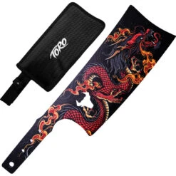 Toro Knives Besito Fire Red Dragon Art Design Throwing Cleaver 067 -Elite Knives Shop WKTL067 add 02