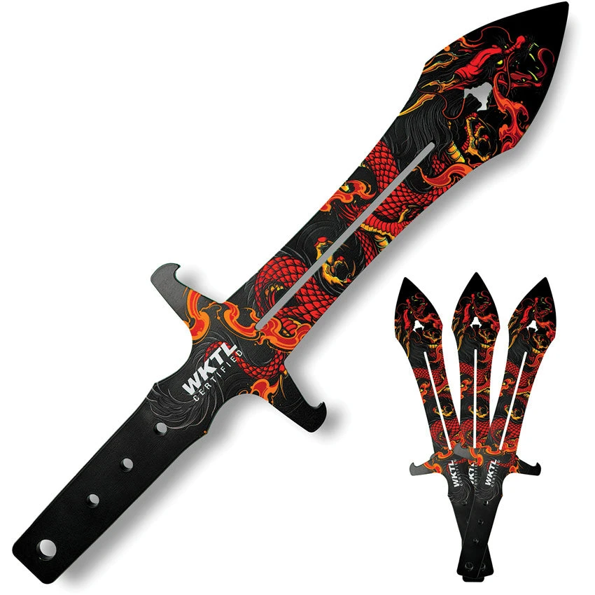 Toro Knives Maximo Red Fire Dragon Black Stainless 3pc Throwing Knives Set 069 2 Toro Knives Maximo Red Fire Dragon Black Stainless 3pc Throwing Knives Set 069 - Image 2