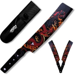 Toro Knives Besito Slim Red Dragon Art Design Throwing Cleavers Pack 075 -Elite Knives Shop WKTL075 add 02