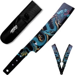 Toro Knives Besito Slim Blue Dragon Art Design Throwing Cleavers Pack 076 -Elite Knives Shop WKTL076 add 02