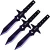 Toro Knives Barbaro Black & Purple Stainless 3pc Throwing Knives Set 085