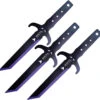 Toro Knives Diablo Black & Purple Stainless 3pc Throwing Knives Set 089