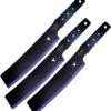 Toro Knives Besito Slim Black & Purple 3Cr13 3 Throwing Cleavers Pack 090