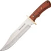 Winchester Bowie Brown Wood Stainless Fixed Blade Knife W/ Sheath 6220001W