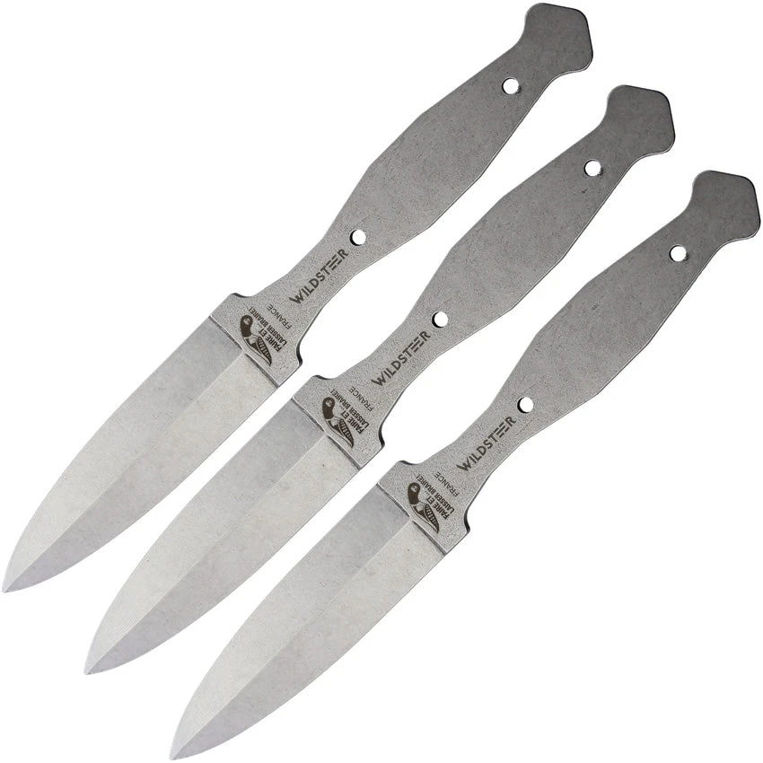 WildSteer Mosquito Gray Double Edge Stainless Spear Pt 3pc Throwing Knives MOS01 1 WildSteer Mosquito Gray Double Edge Stainless Spear Pt 3pc Throwing Knives MOS01