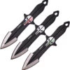 Z-Hunter Skull Black 3Cr13 Stainless Steel 3pc Throwing Knives W/ Sheath 0893
