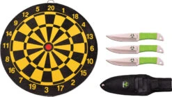 Z-Hunter Green Cord Wrapped Stainless 3pc Throwing Knives W/ Sheath 154SET