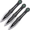 Z-Hunter Black Stainless Double Edge 3pc Throwing Knives W/ Belt Sheath 633BK