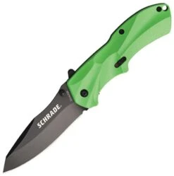 SCHRADE MAGIC Assist Open Lime Green Modified Drop Pt Folding Pocket KNIFE A7GR