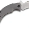 Bastinelli Creations Black Bird Linerlock Gray G10 Hawkbill Karambit Folding Knife 210