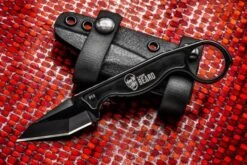 Flagrant Beard Blackout One Piece 1095HC Steel Fixed Blade Neck Knife FHAV02 -Elite Knives Shop havoc3