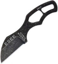 ESEE Gibson Pinch Blackwash 1095 Carbon Full Tang Fixed Blade Neck Knife PINCH