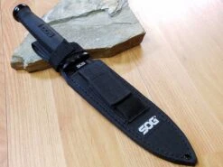 SOG Fixation 12" Bowie Fixed Blade Black Knife - Fx01ncp -Elite Knives Shop sog2